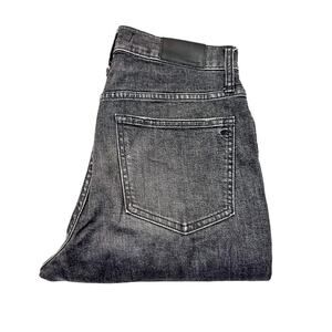 Madewell The Perfect Vintage Crop Jean Charcoal Black Zip Fly Denim Size 27